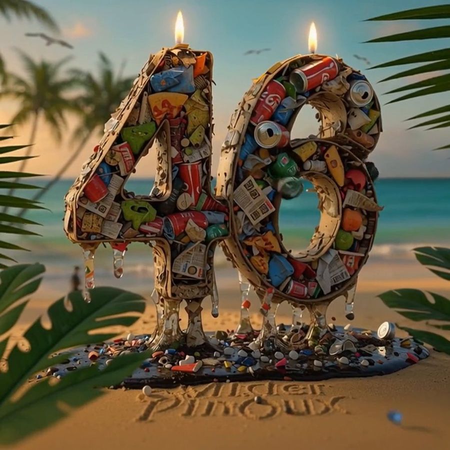 46 made of rubbish, tin and cardboard