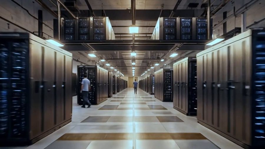 The data hall, empty and cold